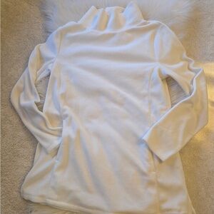 Eddie Bauer White Women's Fleece Turtleneck